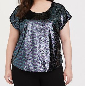 NWOT! Torrid sequin top